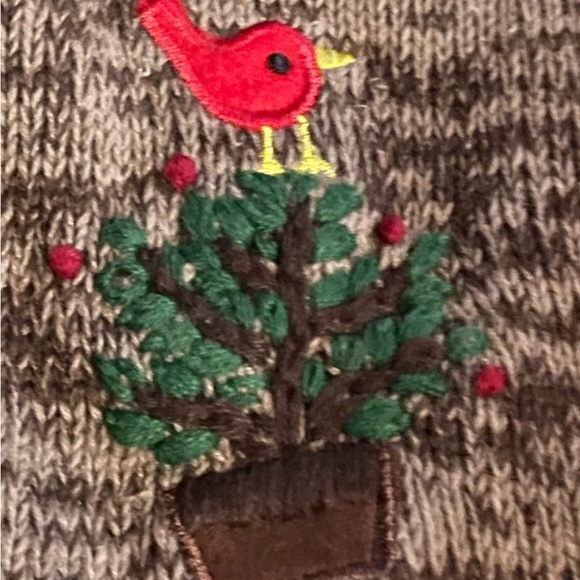 Snowman sweater vest! Preowned! Medium brown - Picture 3 of 4